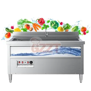 Lavatrice ad ultrasuoni per rondella di cibo d'uva di alta qualità da 100 KG/H di grandi dimensioni per dispositivo di pulizia di frutta e verdura