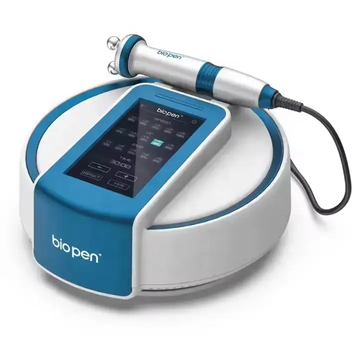 Ems elétrica massagem facial rádio corrente micro caneta bio 360 rotação terapia da pele rf biopen