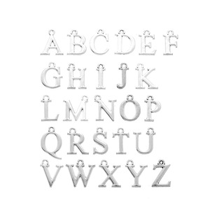 26 cái/bộ Bảng Chữ Cái A-Z Chữ Charms <span class=keywords><strong>Bronze</strong></span> Antique Bạc Màu Mặt Dây Làm DIY Handmade Tây Tạng Tìm Kiếm Đồ Trang Sức S115 - Product Image 4
