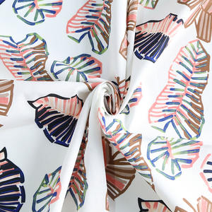 Patrón de hoja de impresión digital de gran oferta en tela tejida de lino 45% algodón 55% - Product Image 2