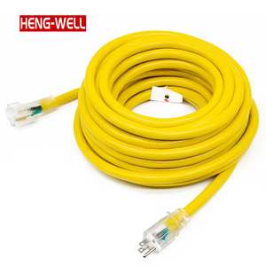 12/3 Sjtw 50ft Nhiệm Vụ Nặng Nề Có Thể Thu Mở Rộng Dây 125V 15A Không Thấm Nước Ngoài Trời Dây Điện Reel Thắp Sáng End NEMA 5-15P-5-15R - Product Image 2