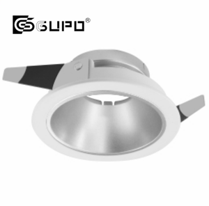 GUPO Downlight encastré à bord étroit en aluminium, blanc chaud, anti-éblouissement, ouverture frontale, compatible MR16/<span class=keywords><strong>GU10</strong></span> <span class=keywords><strong>LED</strong></span> - Product Image 1