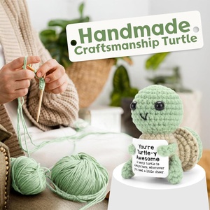Tortuga Positiva, Regalos Divertidos, Peluche Emocional, Animales de Ganchillo Emocionales, Mini Peluches Lindos Hechos a Mano, Regalo Inspirador de Tortuga - Product Image 5
