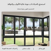 Fenêtres et portes coulissantes verticales en aluminium, Foshan Chine, isolation thermique, nettoyage facile, cadre circulaire inclinable et pivotant