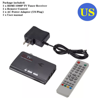 Sintonizador de TV Digital Externo con Salida VGA, Tarjeta de TV Gadmei, Receptor de TV Digital HDM1 con Salida VGA Dvbt2