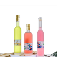 Bouteille d'alcool vide de 375ml 500ml, bouteille en verre givré, pour Vodka, Whisky, Tequila, Rum, boisson