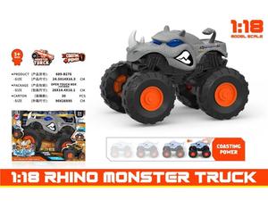 Camioneta Monstruo RC de Inercia 1:18, Camioneta Todoterreno de Plástico para Escalar, Juguetes de Animales, Camioneta Toro, Modelos de Vehículos de Fricción, Edades 5-13, Unisex - Product Image 2