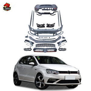 Body kit stile GTI per <span class=keywords><strong>Volkswagen</strong></span> <span class=keywords><strong>POLO</strong></span> <span class=keywords><strong>2015</strong></span> con paraurti anteriore labbro posteriore diffusore minigonne laterali - Product Image 1
