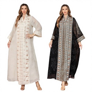 OEM Neue Muslimische Bestickte Woll-Turbane für Männer <span class=keywords><strong>Abai</strong></span> Erwachsene Elegantes Langes Nahöstliches Dubai-Kleid - Product Image 2