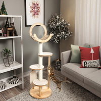 Nouveaux produits : Arbre à chat de luxe, grand format, écologique, avec griffoir et structure d'escalade, en carton
