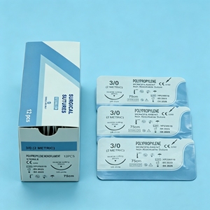Polypropylen-Nahtmaterial USP2-0 3-0 4-0 Monofilament Nicht-Absorbierbares Nahtmaterial mit Nadel, Steril 12er-Pack, Blau, Prolene Standard für Veterinärmedizin - Product Image 5