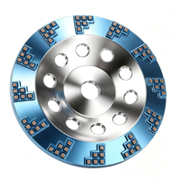 Disque diamanté soudé de 7 po (180 mm), qualité professionnelle, pour le meulage du béton des sols et des murs, utilisation à sec ou à l'eau
