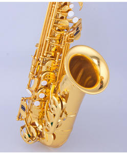 Atacado de fábrica personalizado design de ouro saxofone e-plana alto saxofone instrumento com escultura antiga - Product Image 5