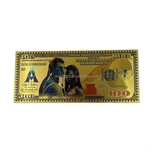 ธนบัตรฟอยล์ชุบทอง24K <span class=keywords><strong>ตั๋ว</strong></span>100สะสมลายอวตารภาพยนตร์แบบกำหนดเอง - Product Image 2