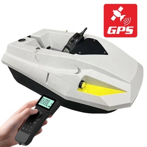 RC Fishing Bait Boat Dual Hull Baitboat GPS Two 12V 500m Remote Range LED <b>Light</b> 2KG Fish Lures Bait Auto Home Return - Product Image 1