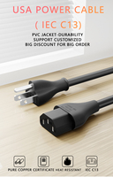 USA Canada prise universelle NEMA5-15P UL817 18AWG pour appareils ménagers, cordon d'alimentation ca, rallonges de câbles