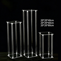 Vase en acrylique de haute qualité, colonne géométrique, centre de table, support à fleurs pour mariage, événements, réceptions, hôtels, décoration de fête à domicile