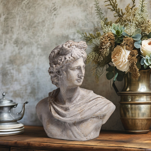 Meilleures ventes : Sculpture en ciment artisanale de luxe rétro et écologique, statue artistique de portrait pour la décoration intérieure, design vintage - Product Image 4