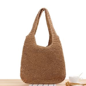 2025 concepteur marocain fait à la main tissé rotin sac à bandoulière <span class=keywords><strong>grande</strong></span> capacité vacances plage sac fourre-tout dames sac de paille avec poignée - Product Image 1