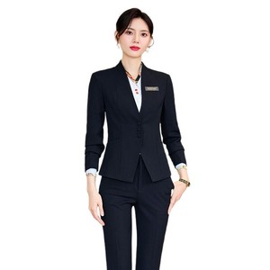 Women's Professional Suit Set Long Sleeve Polyester Anti-Wrinkle Workwear For Office Staff - Product Image 5