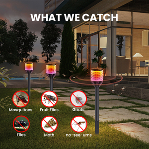 Para Dayoung, lámpara de jardín recargable para exteriores, luces de cadena de llama <span class=keywords><strong>con</strong></span> función de Zapping de insectos, asesino de mosquitos sólido - Product Image 3