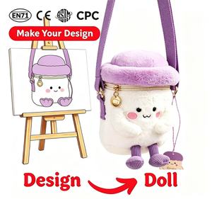 Zaino in Peluche 3D Personalizzato a Forma di Cartone Animato, Zaino Imbottito per Bambini OEM, Certificato CPC EN71, Logo Personalizzato, Confezione all'Ingrosso, Simpatica <span class=keywords><strong>Volpe</strong></span> - Product Image 3