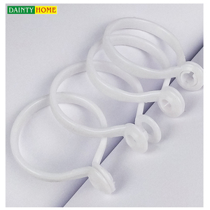 卸売プラスチックC字型カーテンリングフッククリップカーテン吊り下げフック小さなカーテンフック - Product Image 4