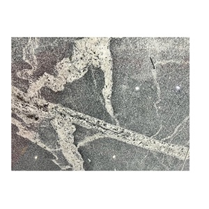 Piedra natural pulida de la losa del granito del partido del libro gris plateado de alta calidad para la decoración moderna del piso y de la pared directa de la India - Product Image 1