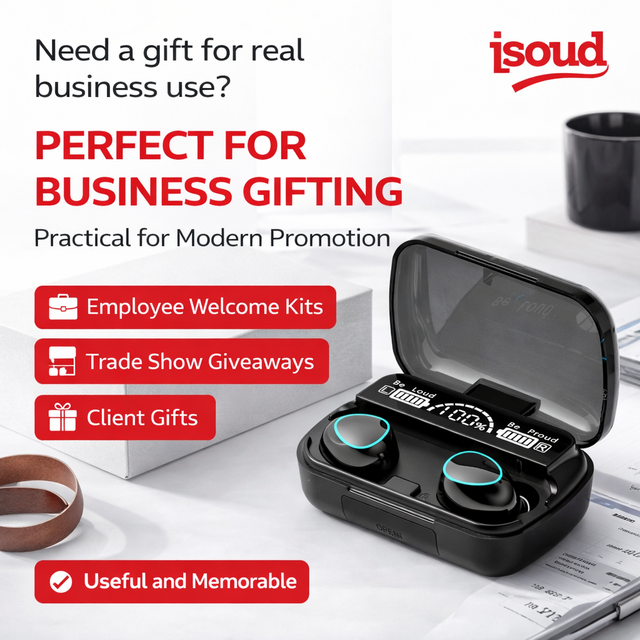 Wireless for 5.0 Promotional Earbuds Custom Gift Set for Trade Shows Events and Brand Campaigns Selling Points AI Earbuds