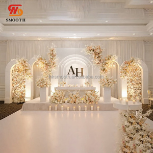 SMOOTH Elegant Wedding <b>Party</b> Stage Decorations 3D Acrylic PVC Arch Wedding <b>Backdrop</b> 5 Layers <b>Backdrop</b> Panel Set - Product Image 1