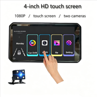 Promo Grosir Pabrik Mesin Hadiah Dash Cam Layar Sentuh 4-inci Kamera Ganda Sudut 130 Derajat Kotak Hitam Mobil 1080P Loop