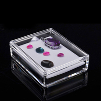 Boîte de rangement magnétique transparente en PS écologique pour bijoux, présentoir de pendentifs, emballage anti-poussière pour pierres brutes, badges CICI PACK X2