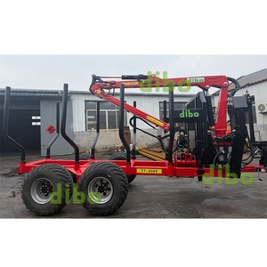 Remorque forestière télescopique de 8 tonnes homologuée TUV CE pour le transport du bois, <span class=keywords><strong>avec</strong></span> grue à bois de 6 m et <span class=keywords><strong>treuil</strong></span> <span class=keywords><strong>hydraulique</strong></span> - Product Image 6