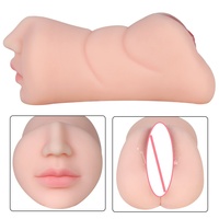 Godet double tête à trois orifices, fabriqué par moulage, jouet sexuel masculin, masturbateur pour hommes