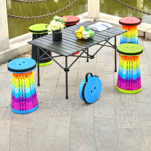 Collapsible Plastic <strong>Portable</strong> <strong>Folding</strong> Fishing Chair Extendable Telescopic Design Lightweight Retractable Outdoor Bar <strong>Stool</strong> - Product Image 5