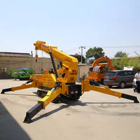 Grue araignée mobile diesel la plus vendue, capacité de levage de 12 tonnes, télécommande, chenilles, hauteur de levage personnalisée de 24,5 m