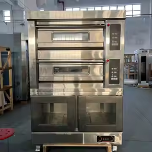 Horno de dos pisos con 10 bandejas, caja de fermentación antiadherente, control táctil, acero inoxidable, para panadería profesional, 1000W, 400W para panadería, 380V, 204DF Eléctrico - Product Image 6