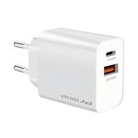 Cargador USB C de 45W, Cargador Rápido de Pared con 2 Puertos, Mini Cargador de Pared USB C con Tecnología GaN para Galaxy S23 Ultra, iPhone, iPad
