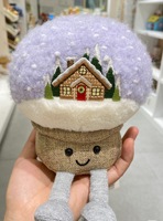 Peluche Jelly Cat Snow Ball, adorable boule de cristal, super douce, pingouin de ski, confortable et adorable
