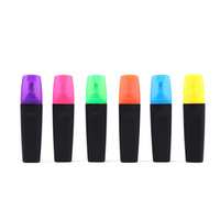 Marcadores Fluorescentes Coloridos para Niños, Regalos Promocionales, Diseño Kawaii, Punta Oblicua, para Uso Escolar y de Oficina