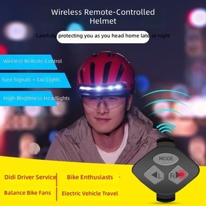 Fietshelm voor balansfiets & elektrische scooter rijden met richtingaanwijzers achterlicht voorlicht - Unisex volwassenen PC materiaal - Product Image 3