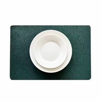 Set de table rectangulaire en similicuir, résistant à la chaleur, antidérapant et anti-taches