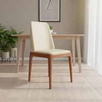 Chaise de salle à manger moderne en bois massif imperméable - Écologique et durable pour hôtels et appartements - Mobilier de salle à manger de luxe