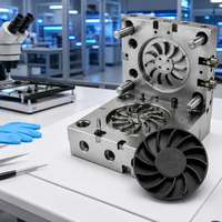 Moule d'injection personnalisé pour hélice de ventilateur en plastique, usine source de moules pour petites pales de ventilateur de refroidissement OEM ODM