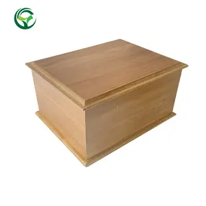 अंत्येष्टि आपूर्ति मानव राख बॉक्स ताबूत वयस्क ओक लकड़ी के कलश अनुकूलित पाउलाउनिया लकड़ी की राख ताबूत का समर्थन करते हैं