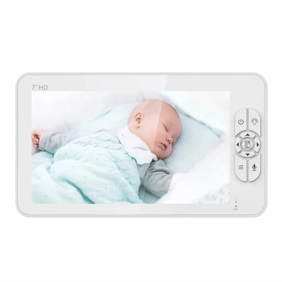 7 Inch Lcd-scherm Draadloze Video Ir Nachtzicht Baby Huilen Monitor Digitale Babyfoon