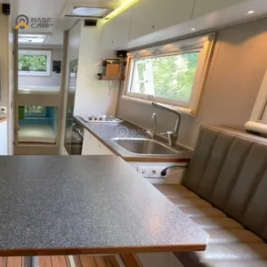 Custom 15ft Fiberglass Insulated Adventure Truck Camper Exquisite Interior With Kitchen And Bathroom