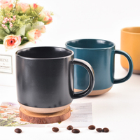 Tasses à lait en porcelaine nordique colorées personnalisées de 13 oz, mugs à café en céramique givrée avec logo imprimé et motif moucheté pour usage quotidien