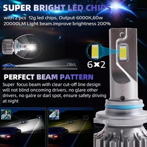 Newest Wholesale OEM ODM C6 H1 H4 H7 H11 9005 9006 9012 6000K 55W 3 Heat Pipe LED Headlight Bulbs Plug Play Auto Lights - Product Image 6