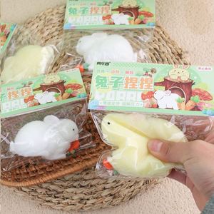 ของเล่นบีบกระต่ายน่ารัก ซิลิโคน TPR นุ่ม ยืดหยุ่น บรรเทาความเครียด ของขวัญสำหรับเด็กผู้หญิง ขายส่ง - Product Image 4